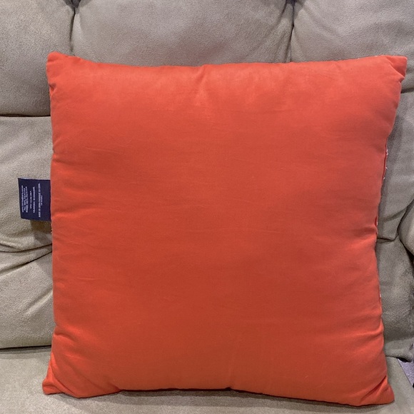 Colin & Justin Orange & White Geometric Decorative Embroidered Pillow Home Decor - Picture 4 of 8